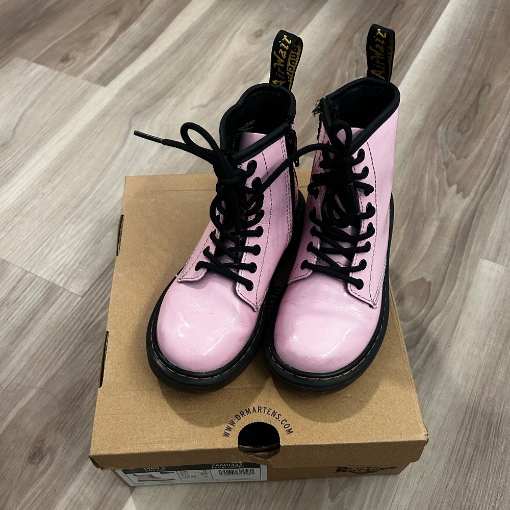 Girls size 12 Dr. Martins Pink Patent leather